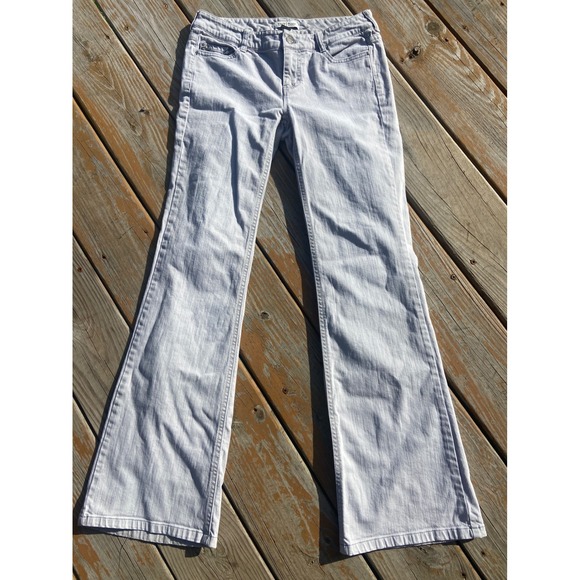 White House Black Market Denim - White House Black Market Noir Light Gray Rhinestone Bootcut Jeans Womens 2R